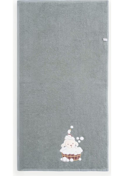 Kuzu Nakışlı Pamuk Bebek Havlusu (50X100 Cm) Haki fiyatları