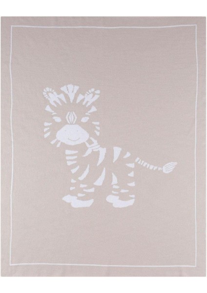 Bebek Triko Battaniyesi Çift Taraflı Krem Zebra 80x80 cm fiyatları