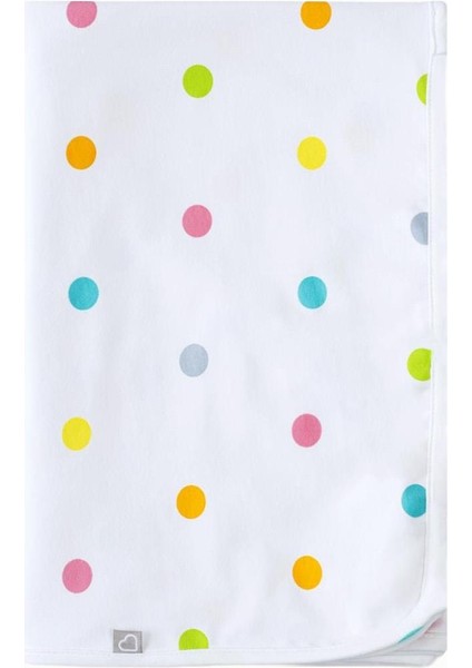 80x100 Cm Pamuklu Çift Katlı Bebek Battaniyesi Renkli Noktalar fiyatları