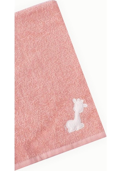 Bebek Havlu Banyo Kesesi Zürafa Nakışlı Pembe modelleri