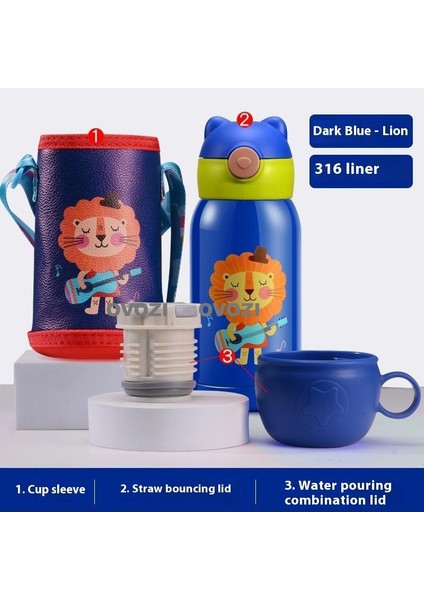 500ML 316 Paslanmaz Çelik Öğrenci Çocuk Yalıtımlı Kupa (Yurt Dışından)