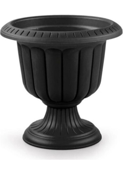 Nergis Ayaklı Saksı 48 cm Antrasit 2 No 3 Lt. -N002