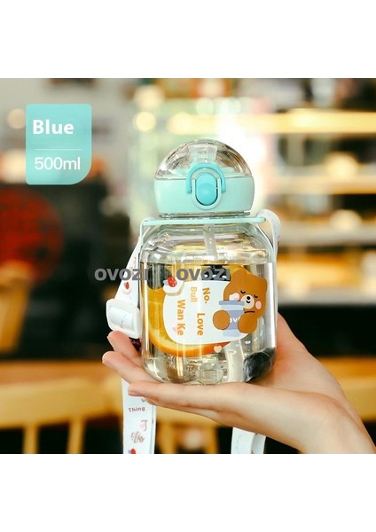 500ML Yüksek Değerli Öğrenci Çocuk Pipetli Su Bardağı (Yurt Dışından)