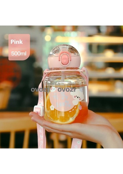 500ML Yüksek Değerli Öğrenci Çocuk Pipetli Su Bardağı (Yurt Dışından)