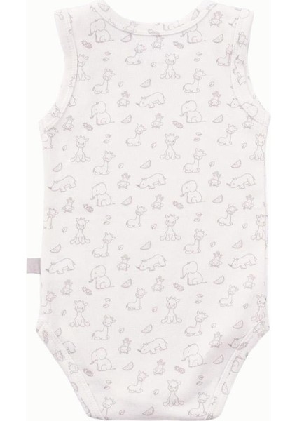 Pamuklu Bebek Çıtçıtlı Atlet Body Zürafa Krem modelleri