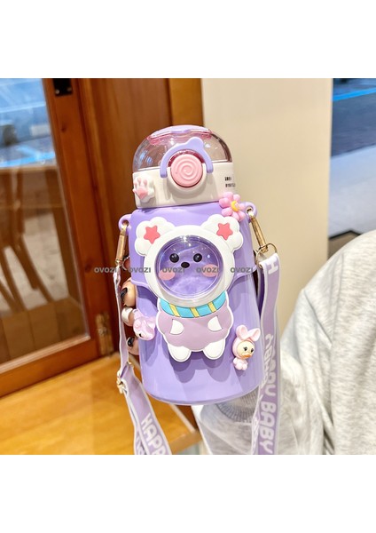 550ML Yüksek Değerli Öğrenci Çocuk 316 Paslanmaz Çelik Pipetli Yalıtımlı Kupa (Yurt Dışından)