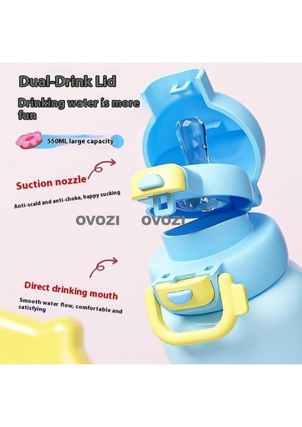 550ML Karikatür 316 Paslanmaz Çelik Pipetli Yalıtımlı Kupa (Yurt Dışından) fırsatları