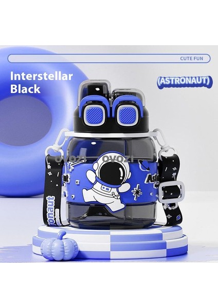 760ML Yüksek Değerli Çizgi Film Öğrenci Pipetli Çocuk Su Dağı (Yurt Dışından)