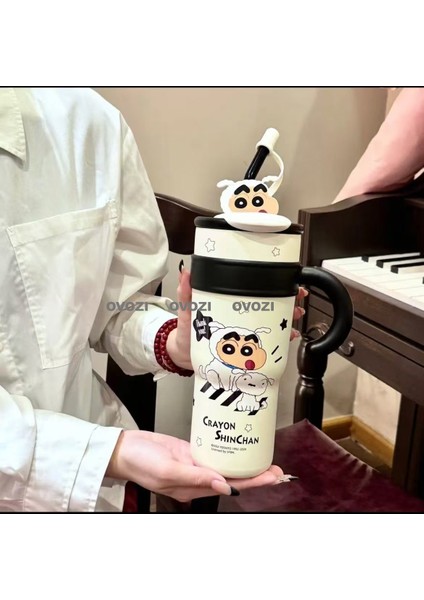 1200ML Crayon Shin-Chan 3D Çıkartmalı Yüksek Değerli 316 Paslanmaz Çelik Hasır Yalıtımlı Kupa (Yurt Dışından)