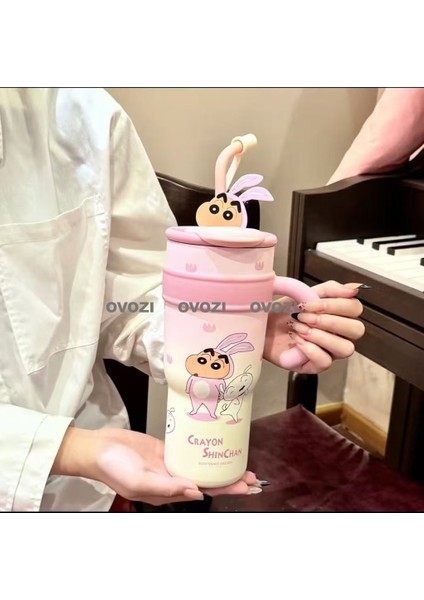 1200ML Crayon Shin-Chan 3D Çıkartmalı Yüksek Değerli 316 Paslanmaz Çelik Hasır Yalıtımlı Kupa (Yurt Dışından)