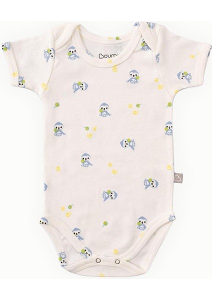 Pamuklu Bebek Çıtçıtlı Kısa Kollu Body Zarf Yaka Mavi Miskin fiyatları