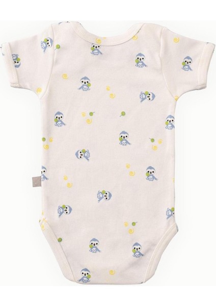 Pamuklu Bebek Çıtçıtlı Kısa Kollu Body Zarf Yaka Mavi Miskin modelleri