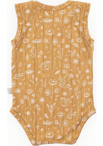 Pamuklu Bebek Çıtçıtlı Atlet Bahar Çiçekli Hardal fiyatları