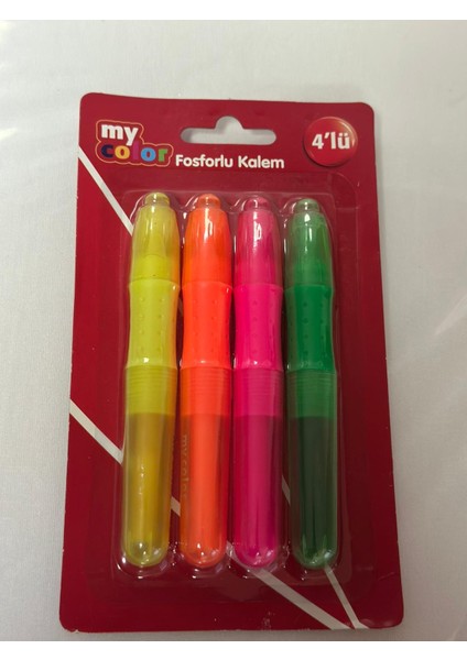 My Color 4'lü Fosforlu Kalem