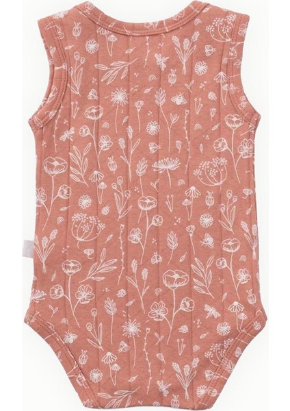 Pamuklu Bebek Çıtçıtlı Atlet Bahar Çiçekli Kiremit modelleri