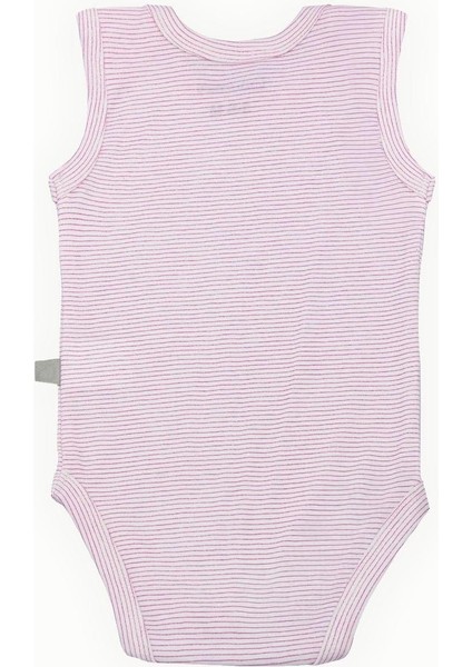 Pamuklu Bebek ÇıtÇıtlı Atlet Body Pembe Çizgili Zarf Yaka 0-36 ay modelleri