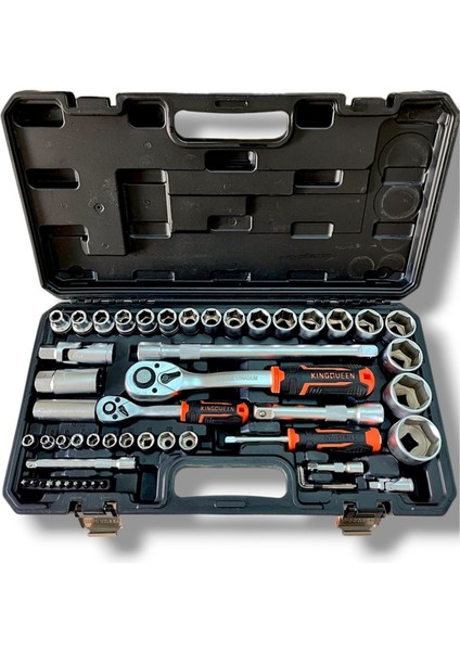52 Parça 1/2" ve 1/4" Lokma Takımı Seti
