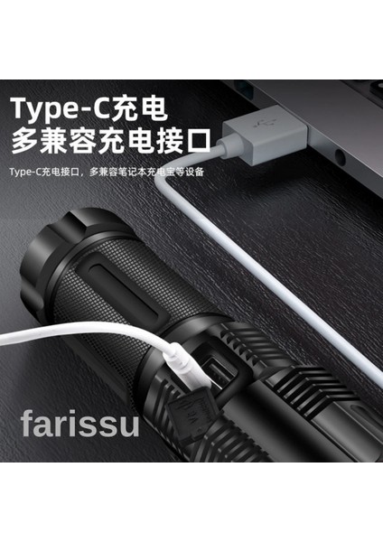 Small Sun SM-313 100W 1000 Lumen LED El Feneri - 1-1,5 Km Menzil, Ayarlanabilir Odak