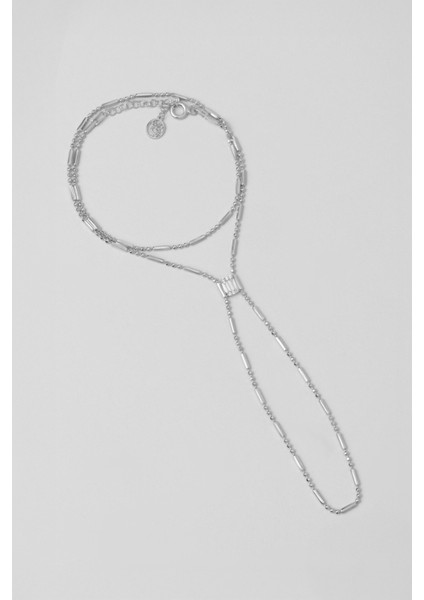 Luce 18 Ayar Beyaz Altın Kaplama 37 cm Gümüş Şahmeran