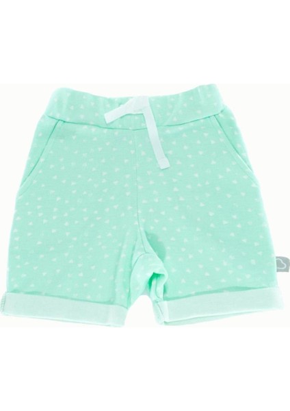 Bebek Çocuk Şort Üçgenler Mint