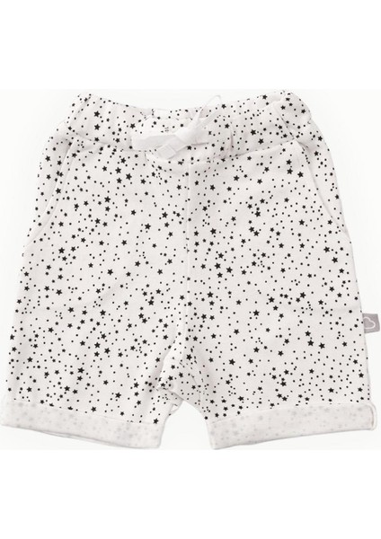 Bebek Çocuk Şort Yıldız Tozu Beyaz