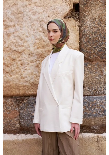 Yeşil Ed Scarf Glaze Vase Desen Eşarp modelleri