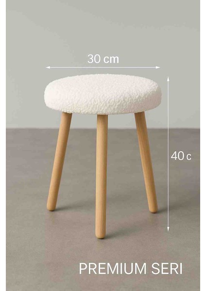Gürgen Ahşap Retro Ayak Dekoratif Beyaz Pelüş Puf Tabure Bench Koltuk Sandalye modelleri