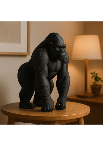 Siyah Gorilla Büstü – Dekoratif Heykel & Masaüstü Figür fiyatları