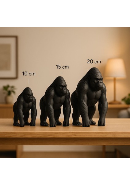 Siyah Gorilla Büstü – Dekoratif Heykel & Masaüstü Figür indirimleri