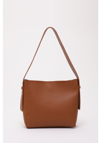 Taba SHK185 Suni Deri Çıtçıtlı Standart Kol Askılı El, Kol ve Omuz Çantası