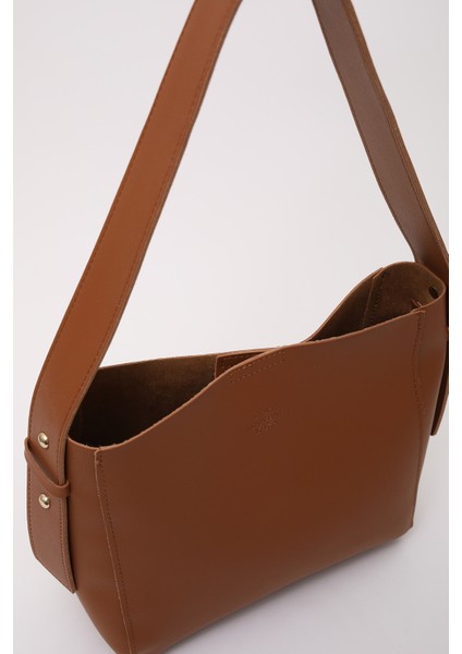 Taba SHK185 Suni Deri Çıtçıtlı Standart Kol Askılı El, Kol ve Omuz Çantası