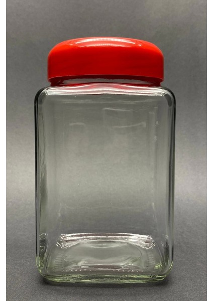 2 Lt Köşeli Cam Kavanoz -12623