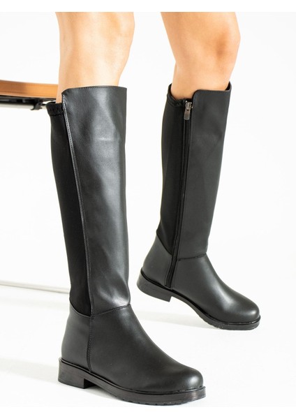 Kadın Günlük Çizme Lastikli Streç Dizaltı modelleri