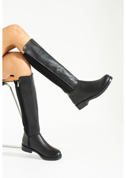 Kadın Günlük Çizme Lastikli Streç Dizaltı fırsatları