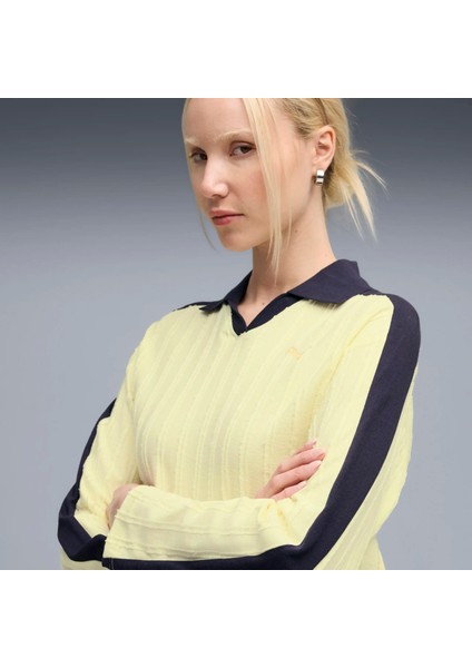 Kadın Sarı Puma T7 Relaxed Long Sleeve Polo Sarı Kadın Polo T-Shirt fiyatları