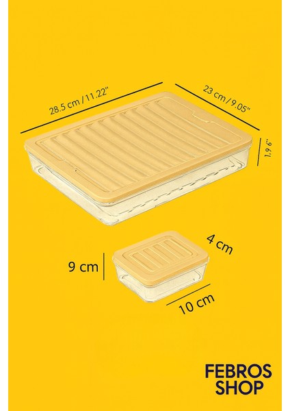 7’li Saklama Kabı Seti 1 Adet 2500 ml 6 Adet 250 ml Mikdrodalga Derin Dondurucu Saklama Kabı Krem