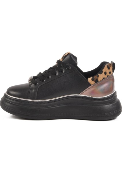 Siyah Leopar Kadın Sneaker T-300 Z fiyatları