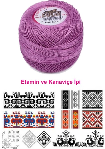 Kaplan Etamin ve Kanaviçe Ipi 8 No Kod/renk: 917 - fiyatları