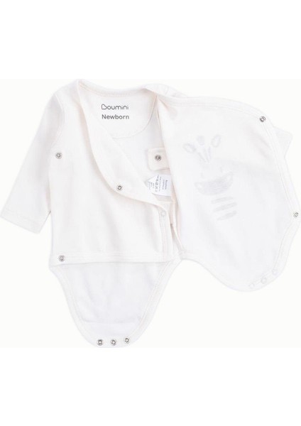Pamuklu Bebek Kruvaze Uzun Kollu Body Ekru Zürafa modelleri