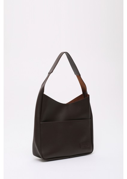 Kahve Rengi SHK180 Suni Deri, Çıtçıtlı, Iki Bölmeli El, Kol ve Omuz Çantası fiyatları