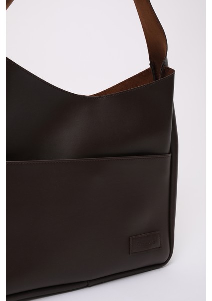 Kahve Rengi SHK180 Suni Deri, Çıtçıtlı, Iki Bölmeli El, Kol ve Omuz Çantası fırsatları