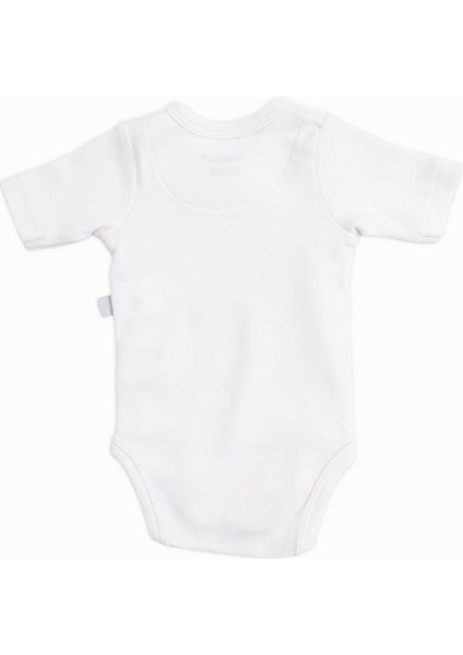 Pamuklu Bebek Kruvaze Kısa Kollu Body Ekru Zürafa fiyatları