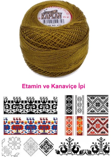 Kaplan Etamin ve Kanaviçe Ipi 8 No Kod/renk: 470 - fiyatları