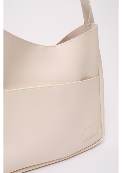 Krem SHK180 Suni Deri, Çıtçıtlı, Iki Bölmeli El, Kol ve Omuz Çantası fırsatları