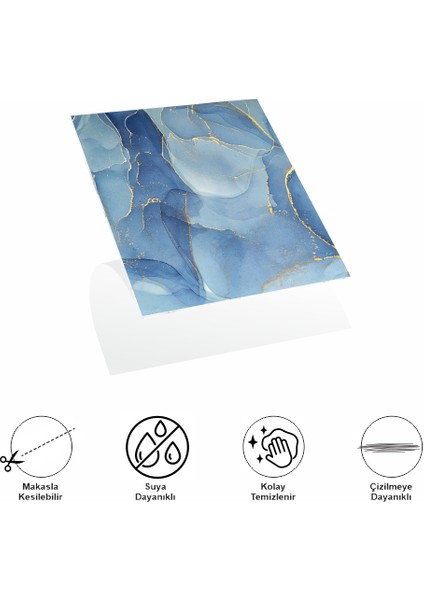 Decohandy 30X30 cm Pvc Duvar Karosu 4'lü Paket - Okyanus Mermer indirimleri