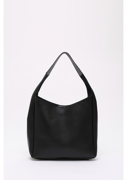 Siyah SHK180 Suni Deri, Çıtçıtlı, Iki Bölmeli El, Kol ve Omuz Çantası modelleri