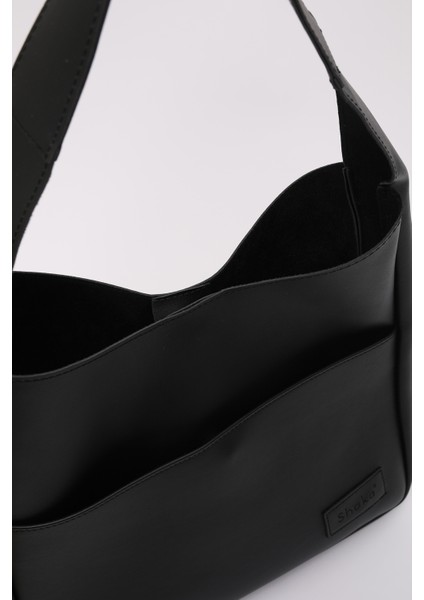 Siyah SHK180 Suni Deri, Çıtçıtlı, Iki Bölmeli El, Kol ve Omuz Çantası indirimleri