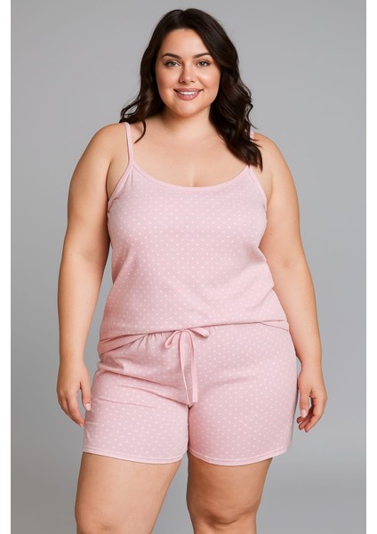 Büyük Battal Beden Askılı Şortlu Takım / 2xl-3xl-4xl