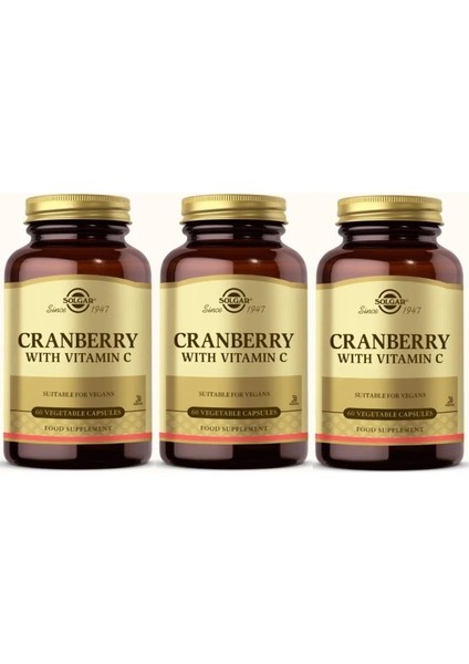 Cranberry Extract With Vitamin C 60 Kapsül 3 Adet