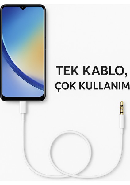 iPhone 15 Samsung Google Pixel 2 Oneplus, Huawei Type-C 3.5mm Aux Dönüştürücü fırsatları